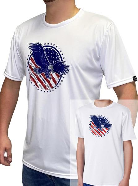 NEW! Adult and Child Size Bundle Land of the Free Microtech T-shirts by WSI Made in USA 702ELSSWL