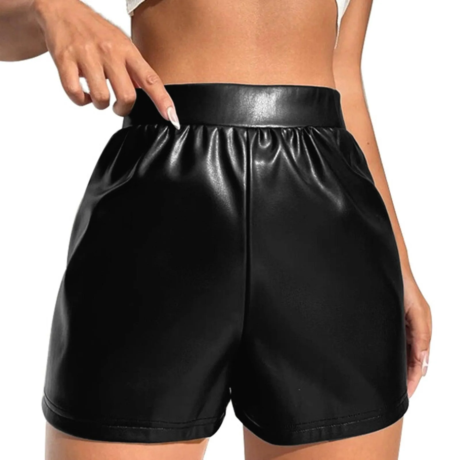 Nightclub Leather Shorts High Waist Bodycon Push Up