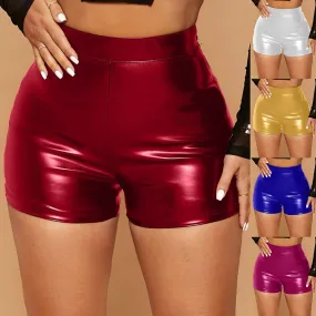 Nightclub Leather Shorts High Waist Bodycon Push Up