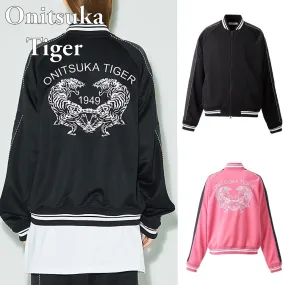 Onitsuka Tiger  |Unisex Street Style Oversized Logo Tops