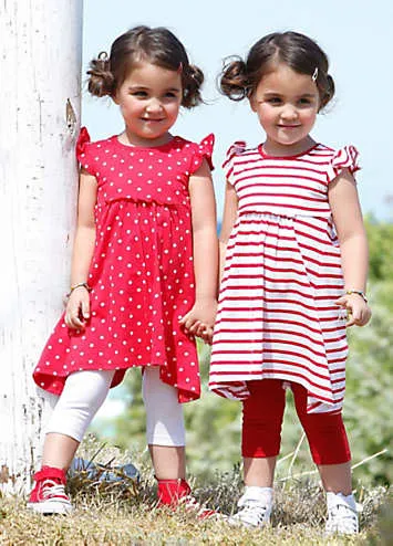 Petite Fleur Kids Pack of 2 Jersey Dresses by Kidoki | Grattan