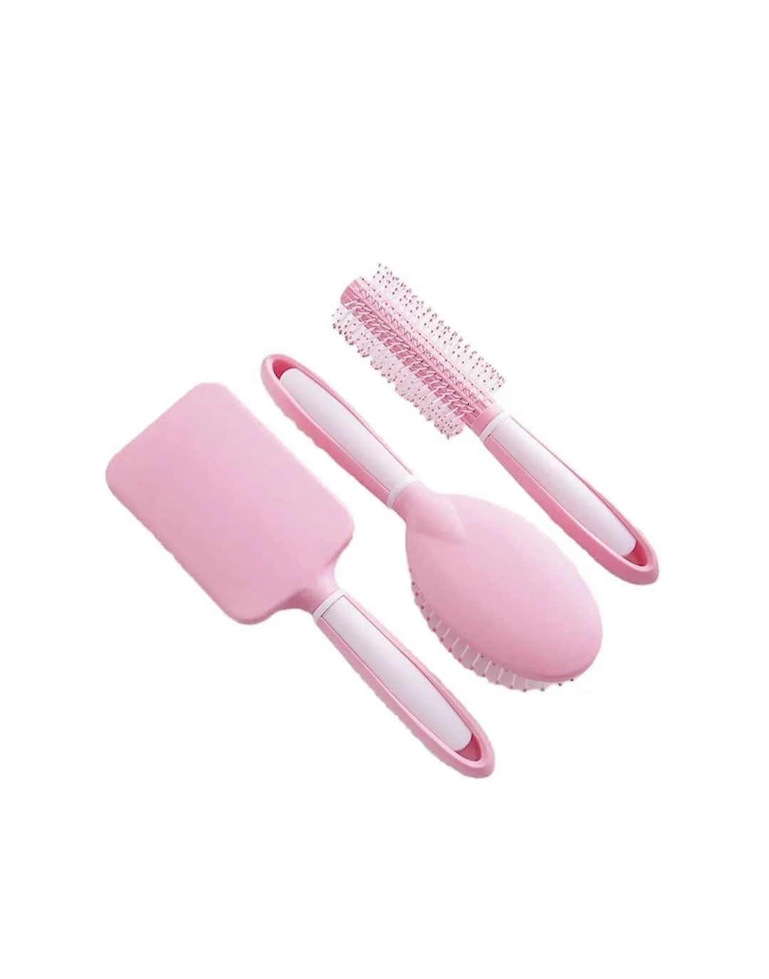 Pink Hair Styling Brushes Set Of 3