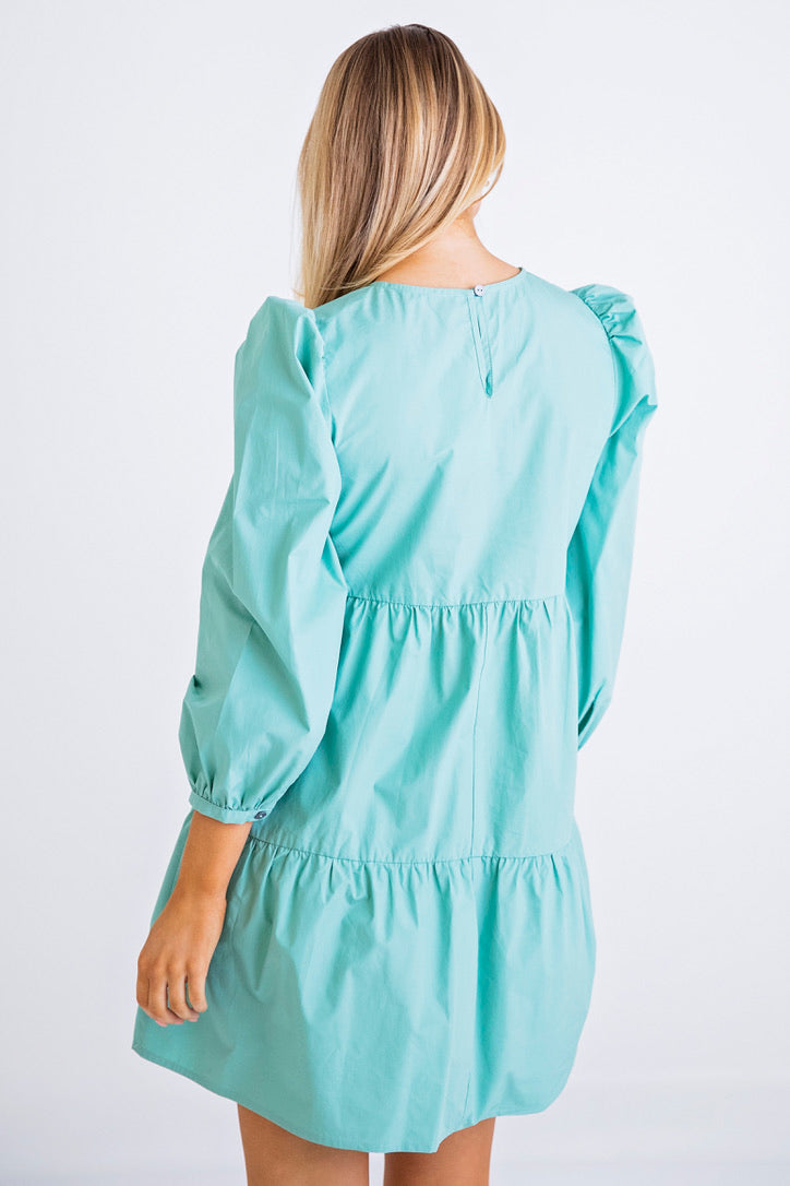 Poplin Long Sleeve Dress