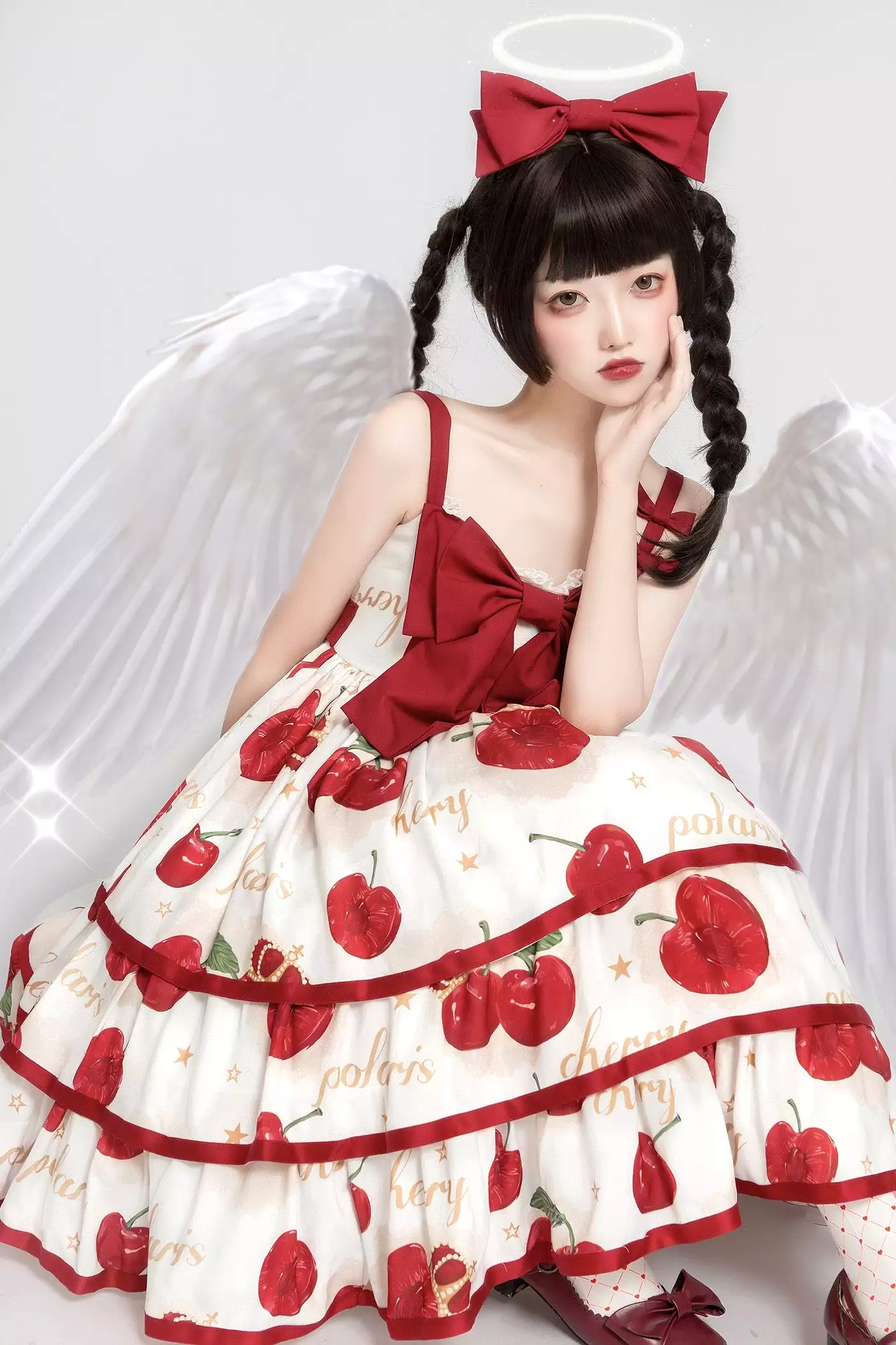 Pre-order 2022 SS cherry crown Lolita jump skirt dress