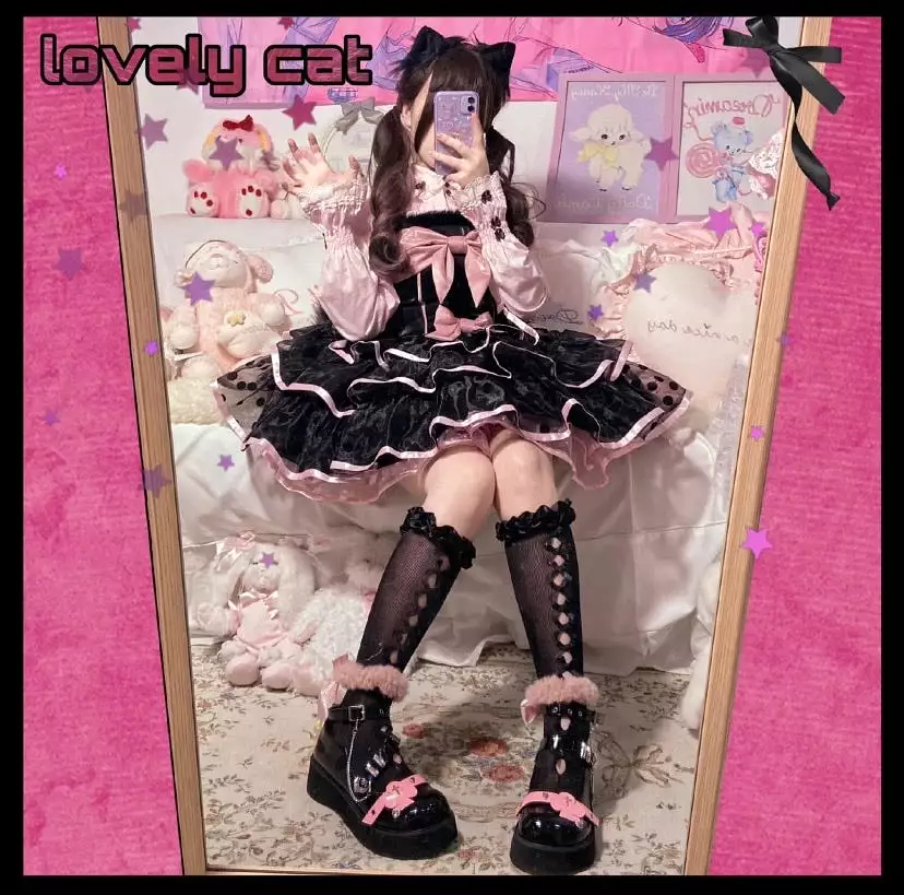 Pre-order Be your sweet Kitty (top/ skirt) Lolita dress