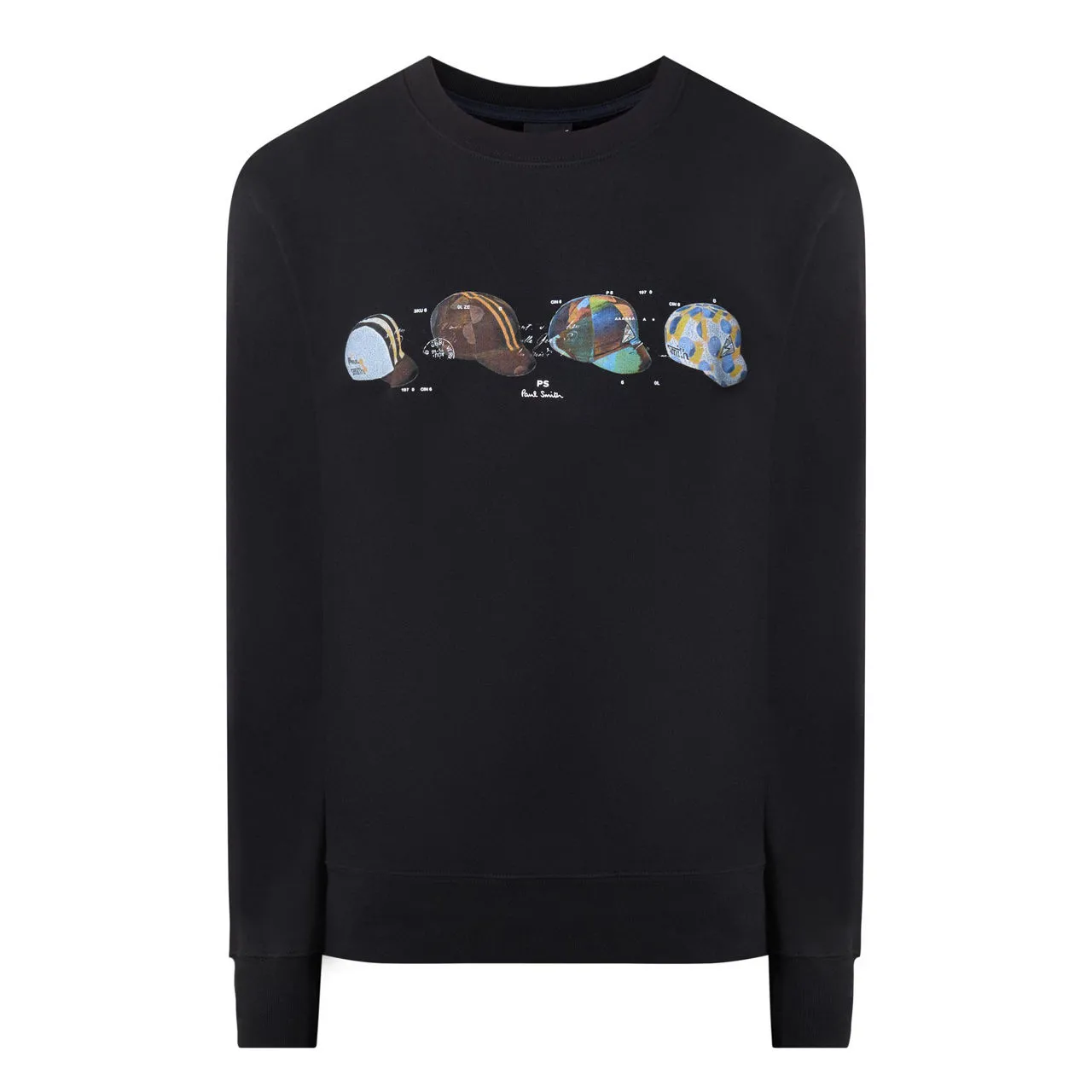 PS PAUL SMITH Cycling Caps Logo Sweatshirt - Black