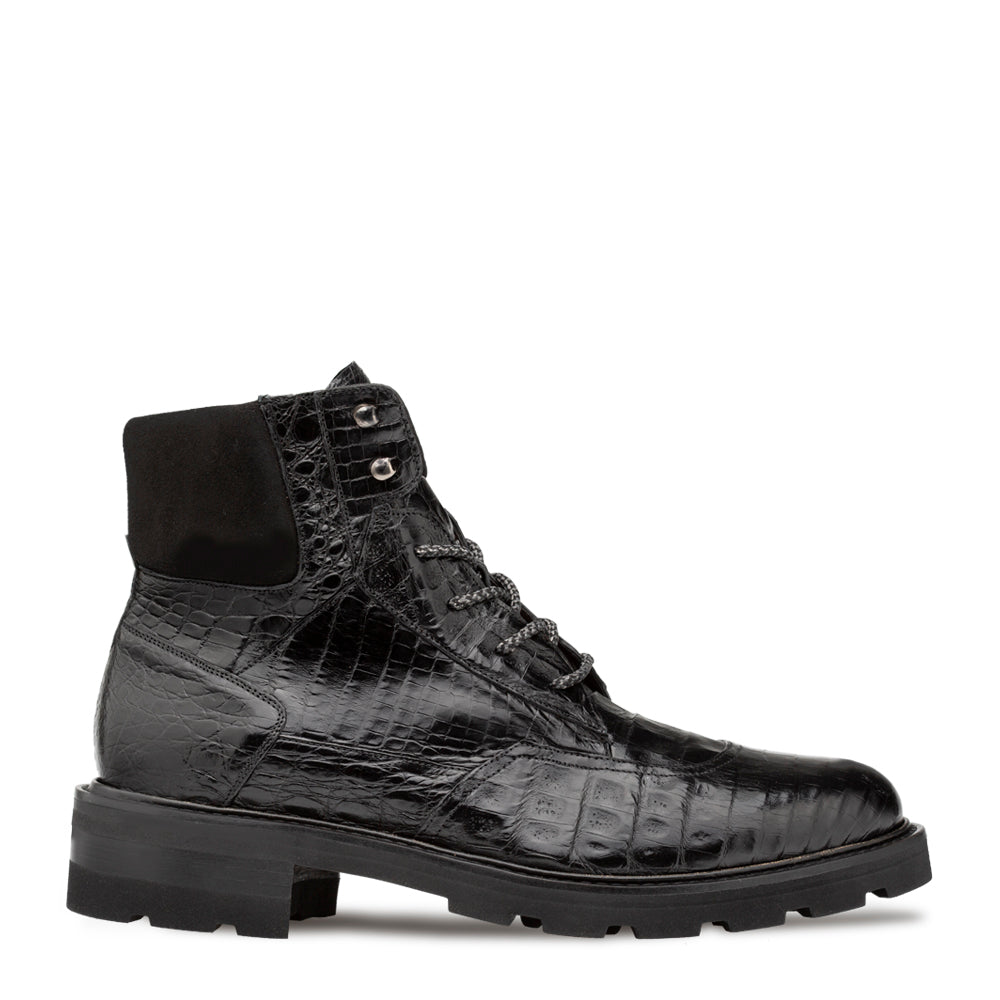 Rugged Crocodile Lace Boot