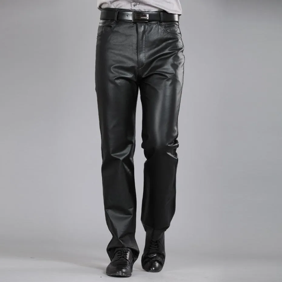 Sheepskin Straight Pants - Featuring Zipper Fly and Regular Full Length for a Classic and Fashionable Look