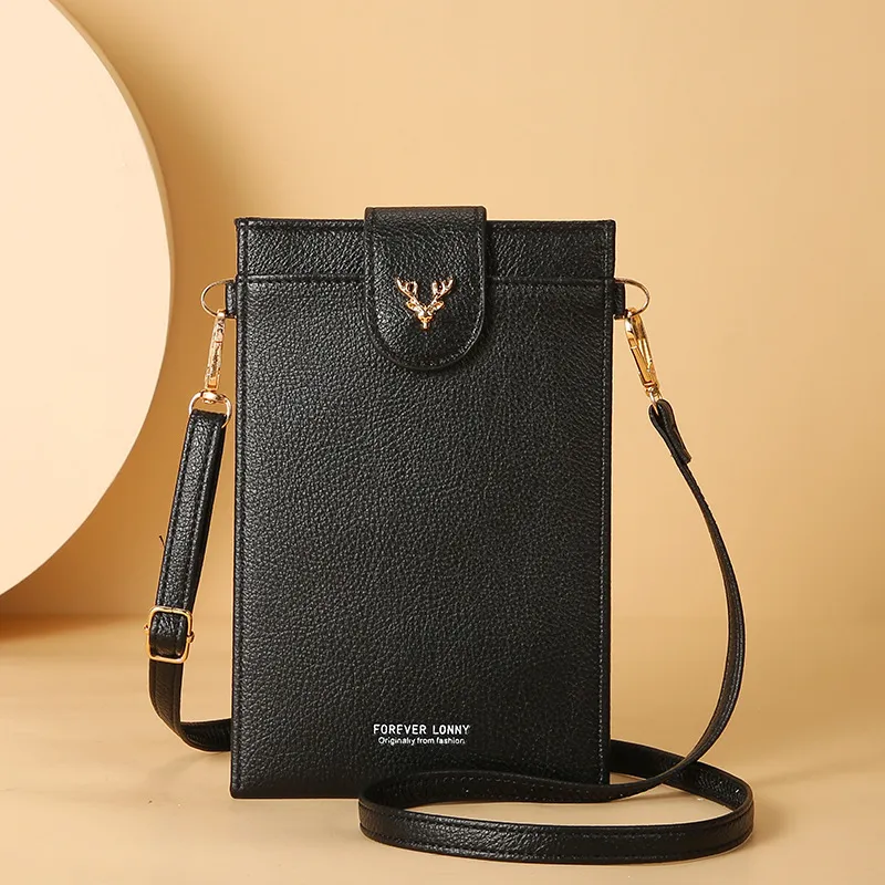 Small Crossbody PU Leather Cell Phone Pocket Card Clutches Messenger Women's Shoulder Bags