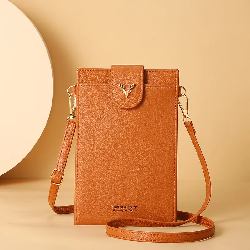 Small Crossbody PU Leather Cell Phone Pocket Card Clutches Messenger Women's Shoulder Bags