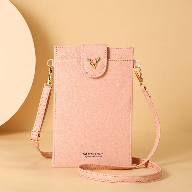 Small Crossbody PU Leather Cell Phone Pocket Card Clutches Messenger Women's Shoulder Bags