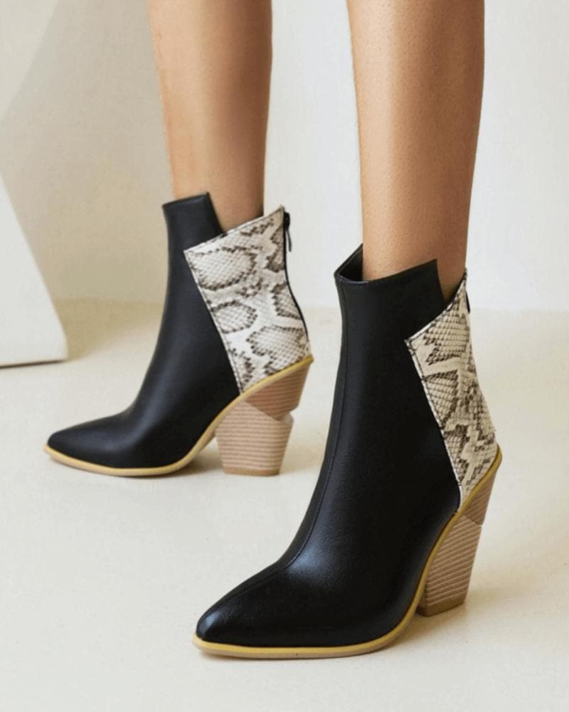 Split Joint Zipper Ankle Boots