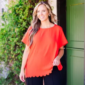 Springtime Dreamin' Top, Hot Coral