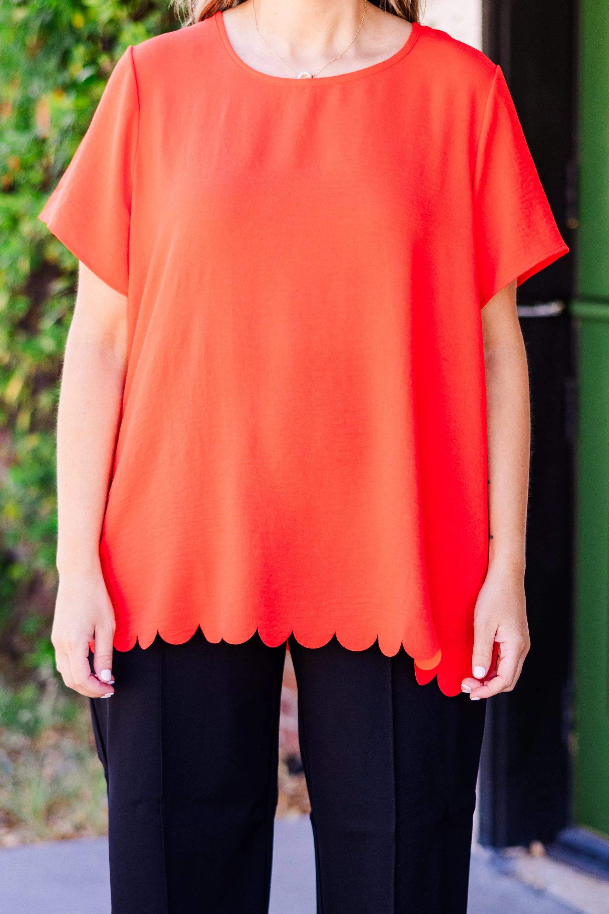 Springtime Dreamin' Top, Hot Coral