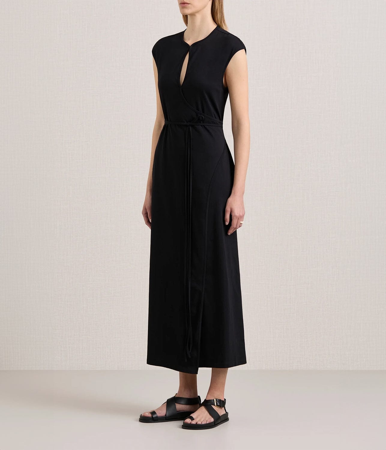 THE LEIGH JERSEY DRESS-  BLACK