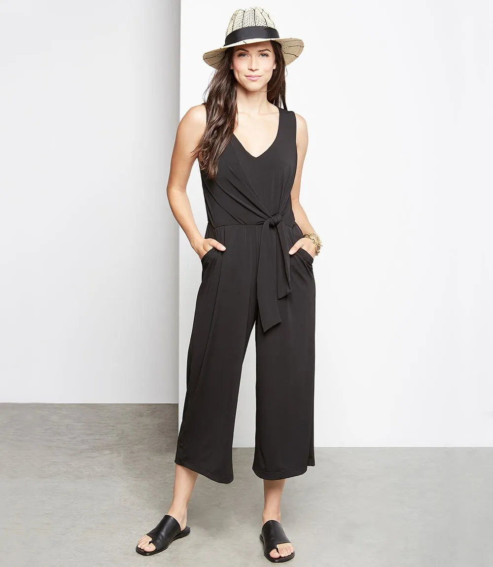 Tie-Front Travel Jumpsuit