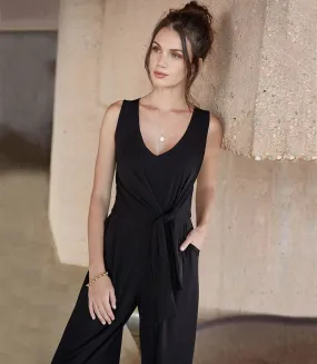 Tie-Front Travel Jumpsuit