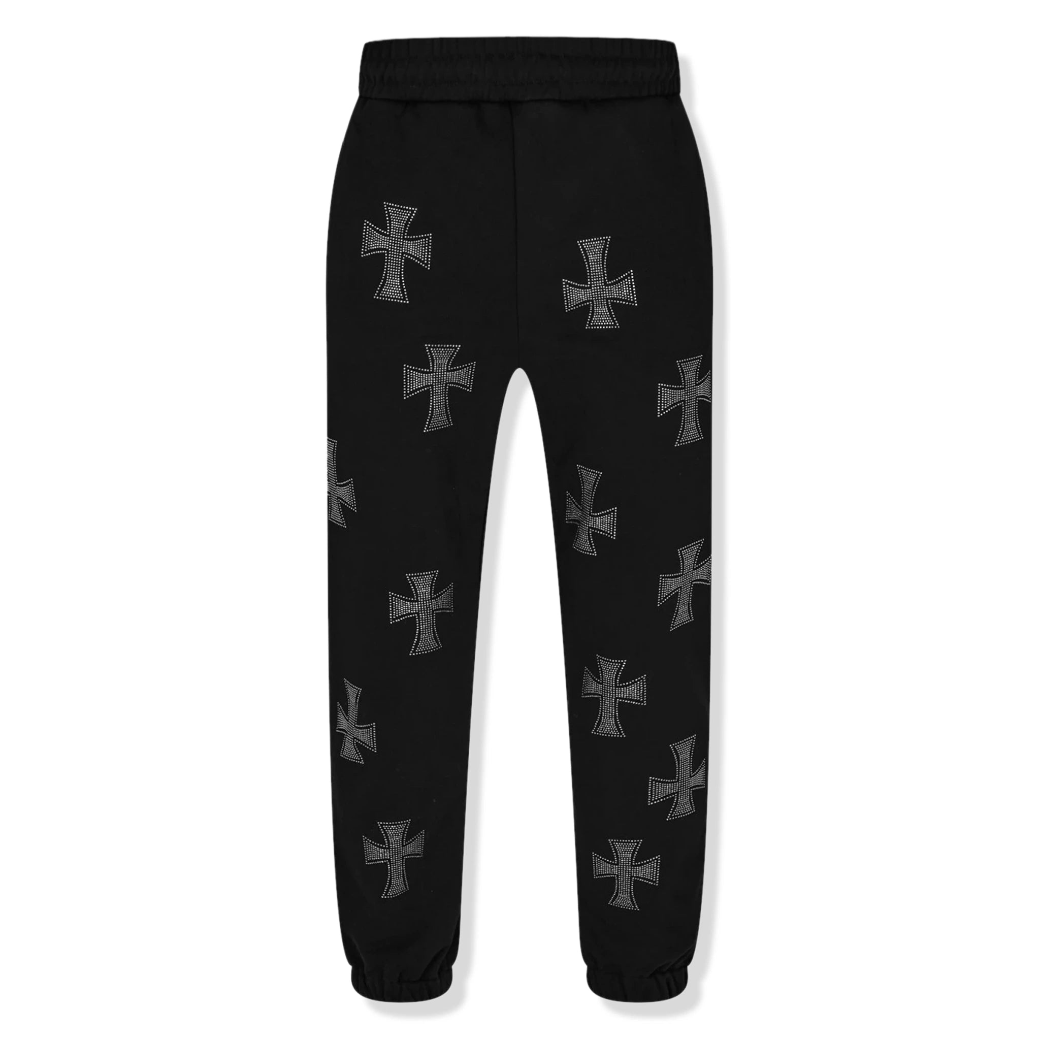 Unknown London Black Rhinestone Sweatpants