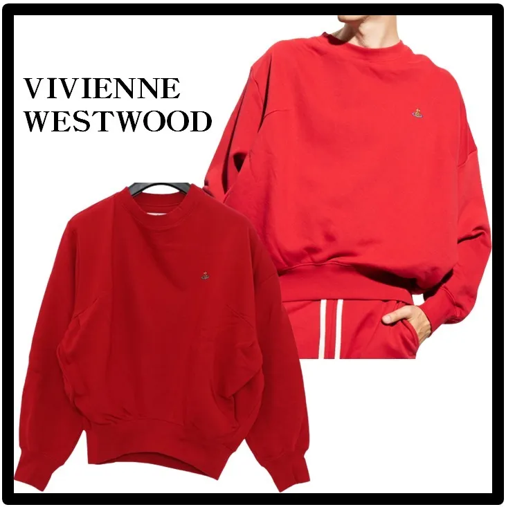 Vivienne Westwood  |Unisex Street Style Logo Sweatshirts