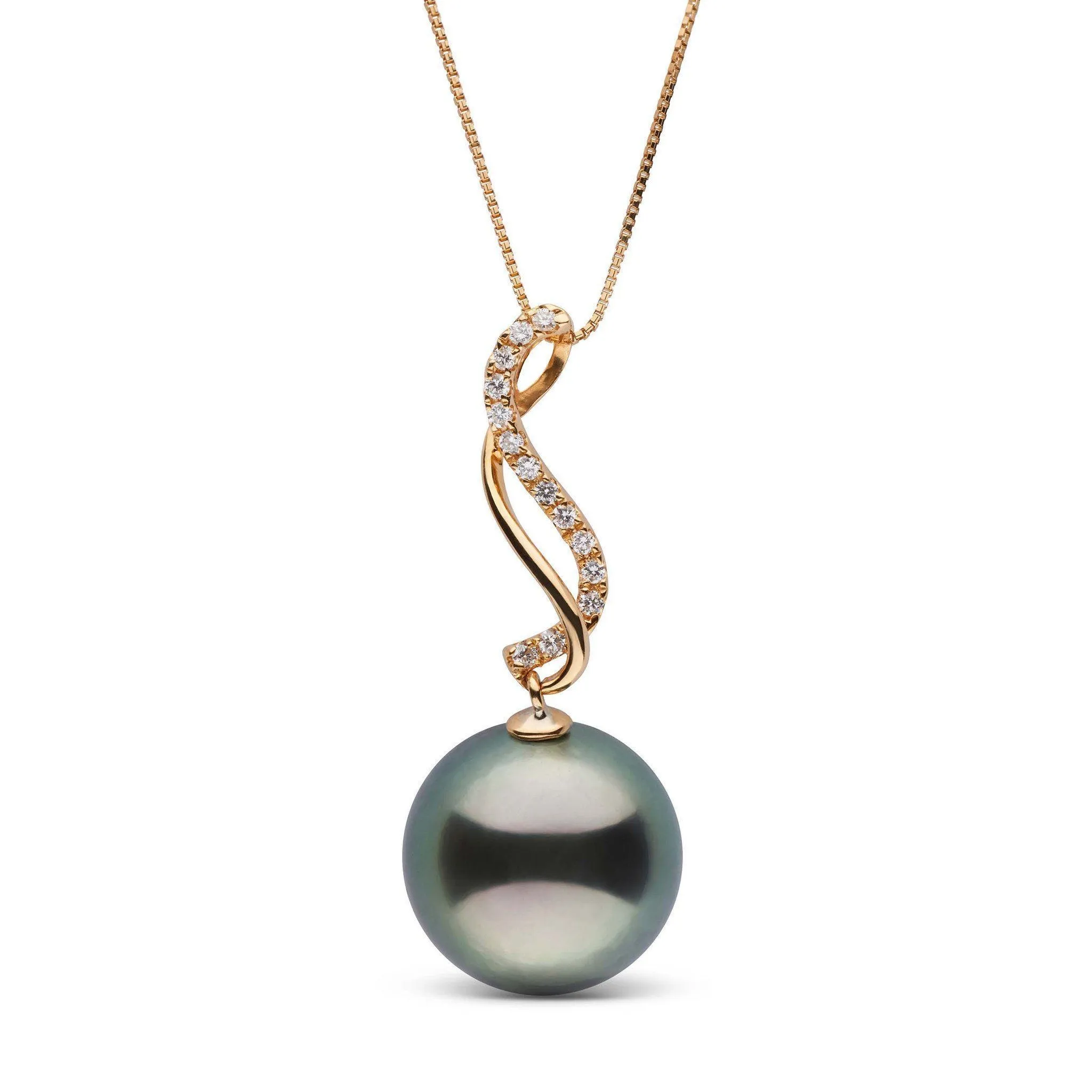 Wanderlust Collection 11.0-12.0 mm Tahitian Pearl & Diamond Pendant