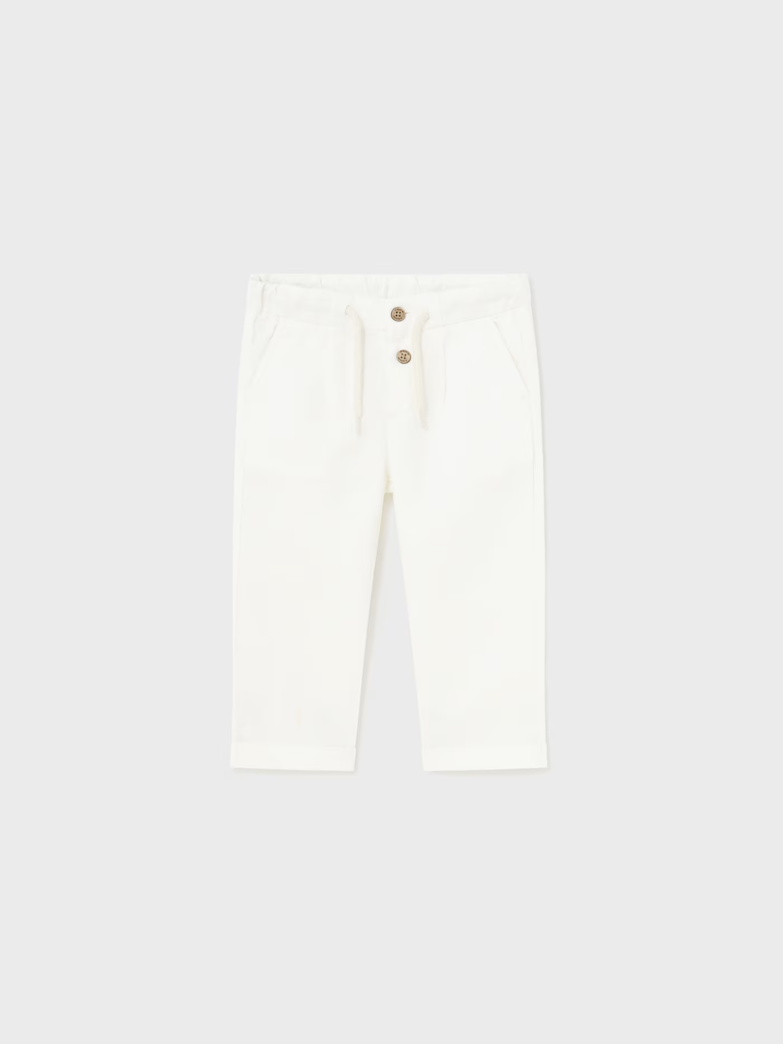 White Linen Relaxed Pants