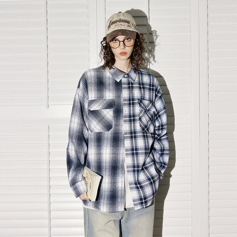 Womens Spring 2024 Plaid Over Size Shirts