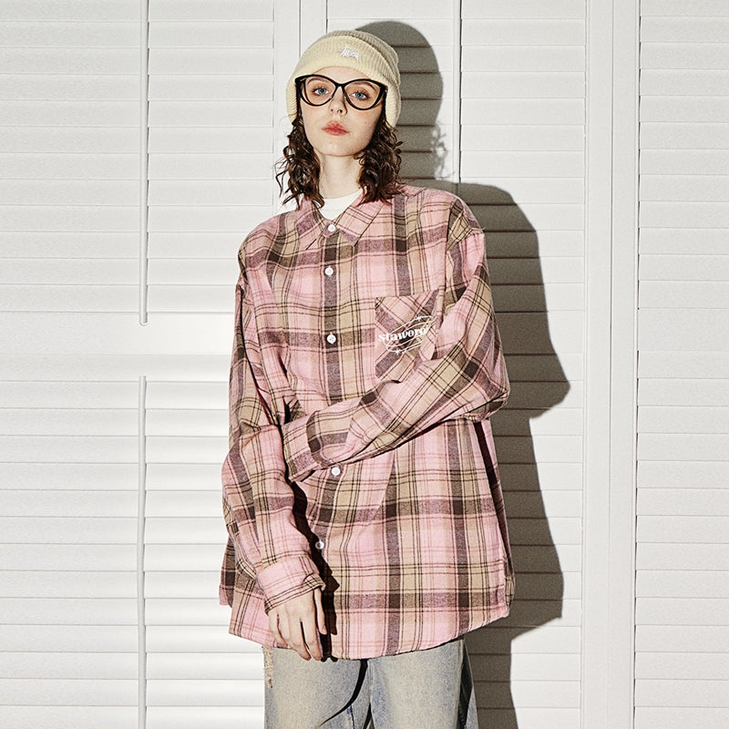 Womens Spring 2024 Plaid Over Size Shirts